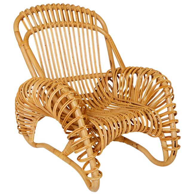 Fauteuil en rotin BOUCLE Couleur rotin teinté
