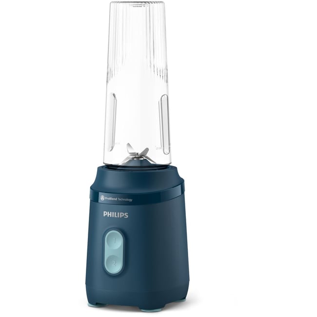 Blender HR2672/02 Blender mixeur bleu Série 3000, x2 gourdes Blend & Go 0.6L, 350W - PHILIPS