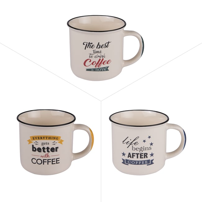Mug   35 cl (lot de 3)-ZINC Couleur blanc <span itemprop=