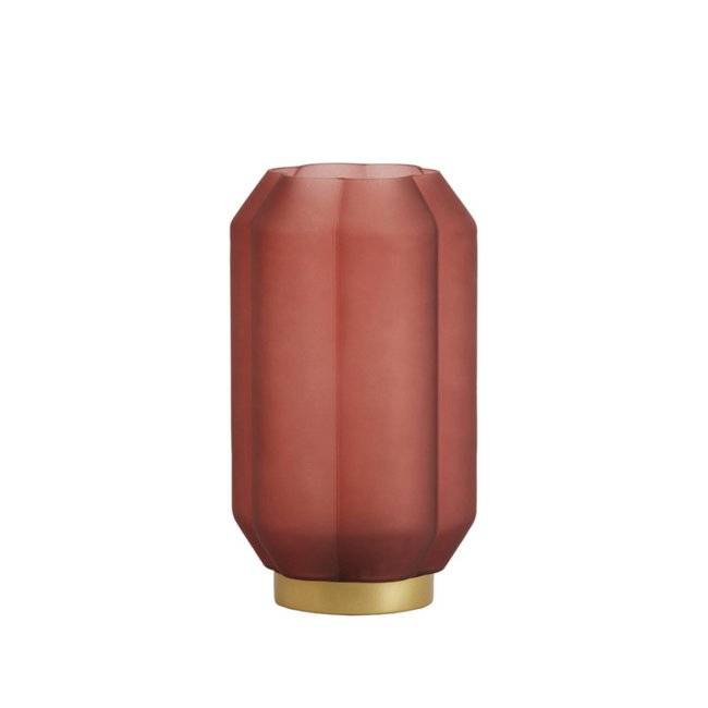 Lampe à piles verre terracotta Ivias Couleur rouge <span itemprop=
