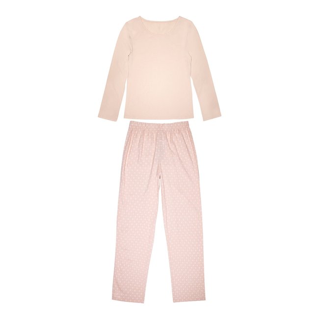 Pyjama Jennee mit langen Ärmeln rosa <span itemprop=