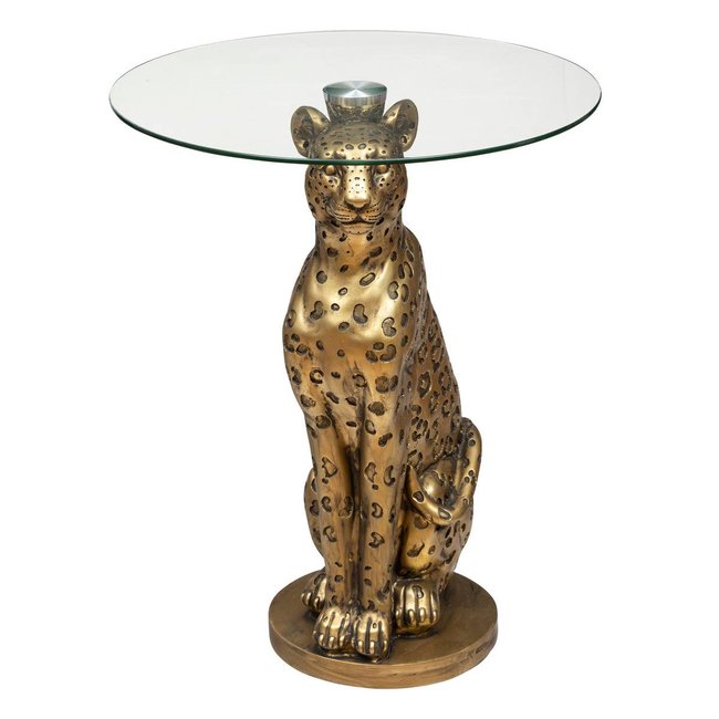 Table d'appoint LEOPARD Couleur doré <span itemprop=
