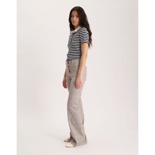 Pantalon Charlotte en coton marron <span itemprop=