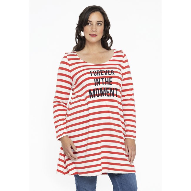 Tunique avec rayures rouge <span itemprop=