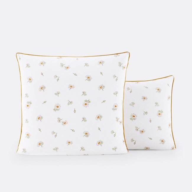 Paquita Floral 100% Washed Cotton Pillowcase, printed, LA REDOUTE INTERIEURS