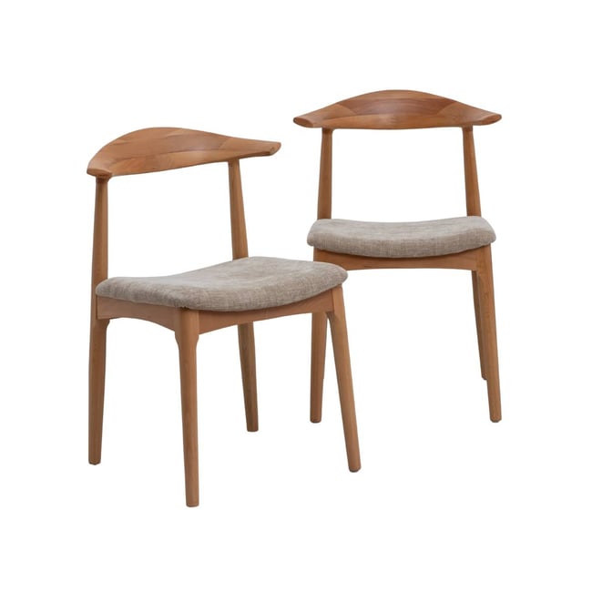 Lot de 2 chaises en bois d'hêtre ALINE - MADE IN MEUBLES 