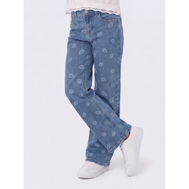Jean À Jambe Large medium blue denim <span itemprop=