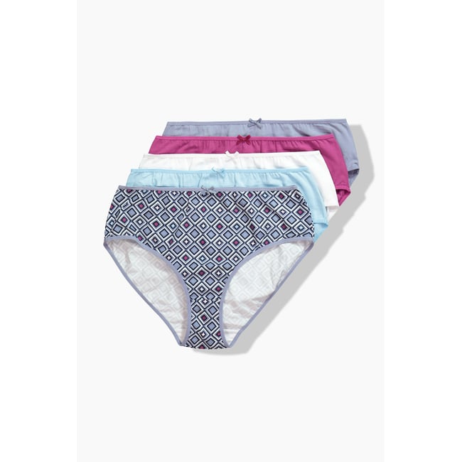 Lot de 5 culottes midi bleu pigeon <span itemprop=