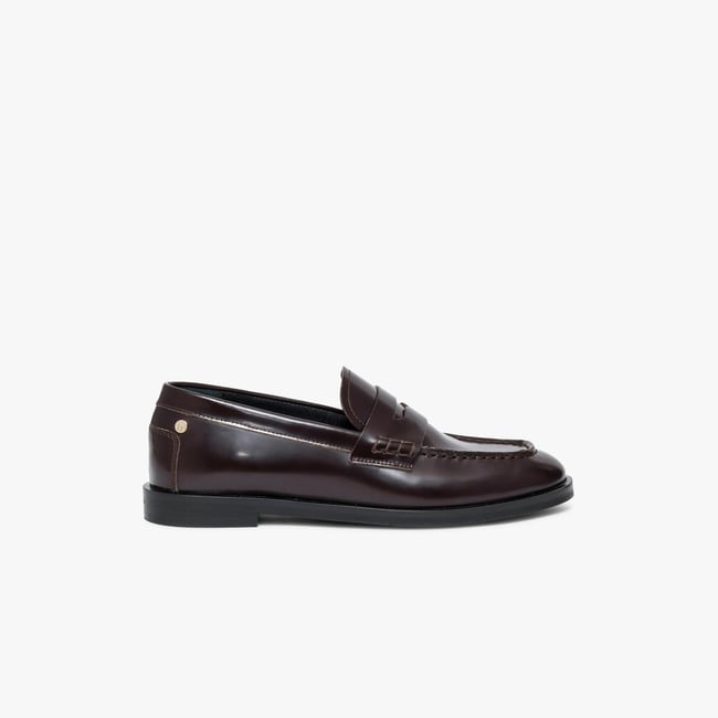 Mocassin en cuir AIDA violet pourpre <span itemprop=
