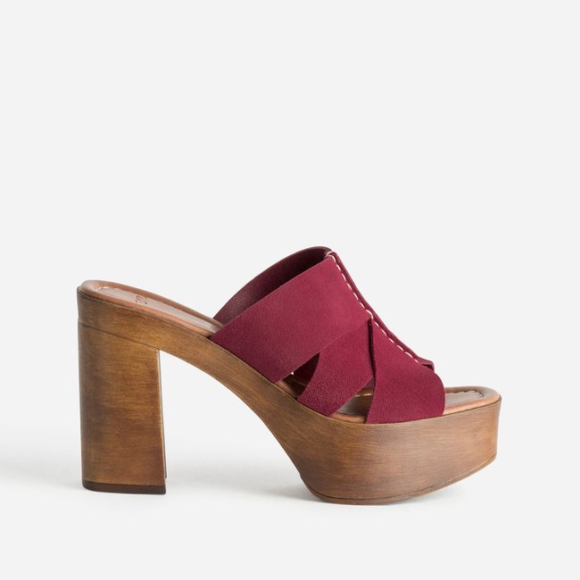 Mules YANINA bordeaux <span itemprop=