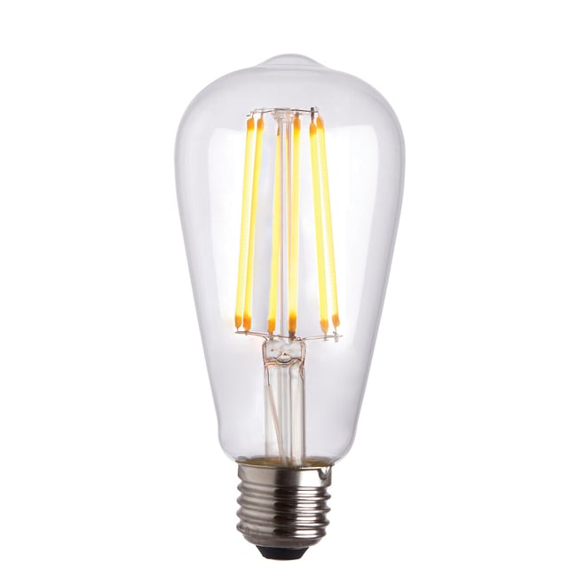 E27 6W LED Filament Pear Bulb in Warm White, transparent, ÉDITÉ