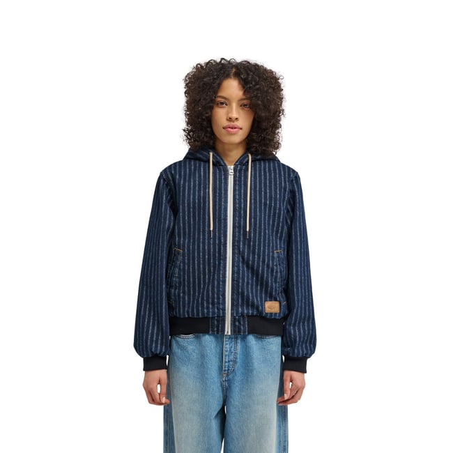 Veste en jean DULCEY HERRINGBONE bleu herringbone denim <span itemprop=