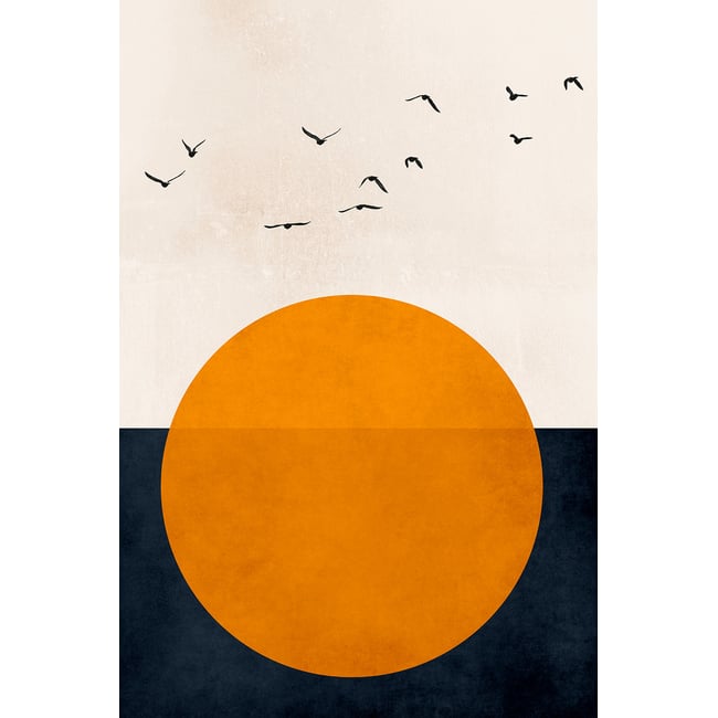 Tableau paysage Soleil couchant - HEXOA