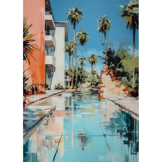 Tableau Sur Toile Vacances Rétro RÉTRO VINTAGE Couleur tableaux sur toile-bleu <span itemprop=