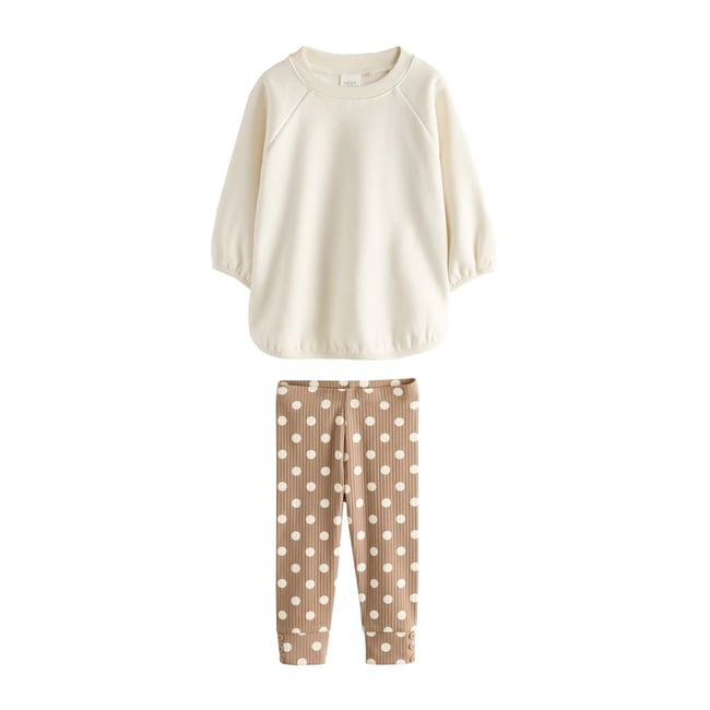 Ensemble sweat et legging tache de crème <span itemprop=