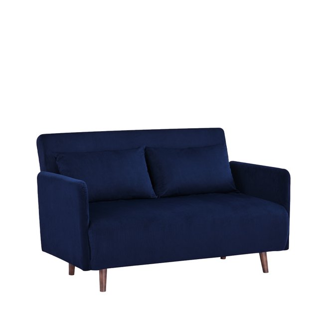 Canapé convertible 2 places en velours côtelé L120cm - Belushi - DRAWER