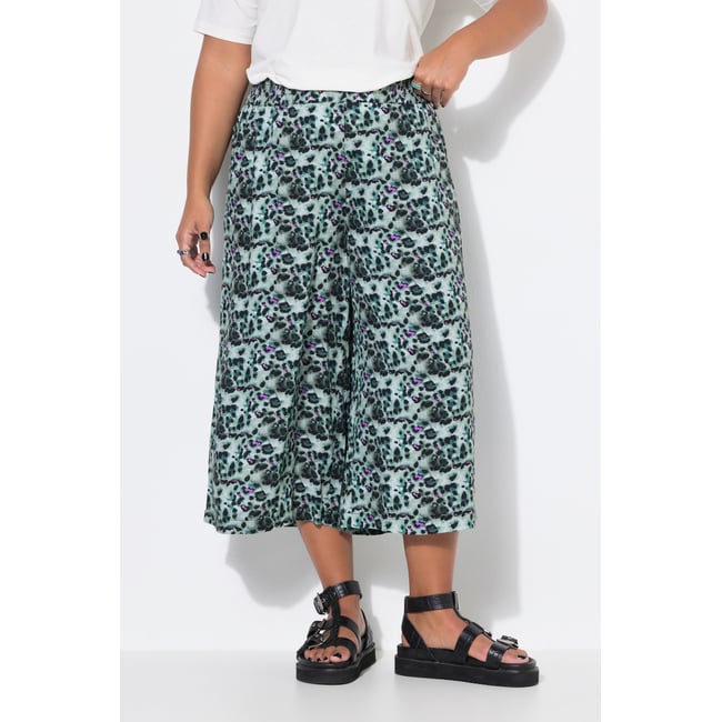 Jupe-culotte très ample à motif cactus <span itemprop=