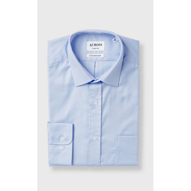 Chemise Confort fit sans repassage en double retors - ACROSS