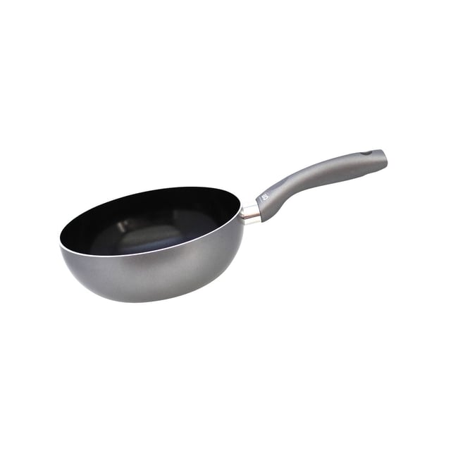Wok 20 cm antiadhésif sans PFAS DUCATO noir,gris <span itemprop=