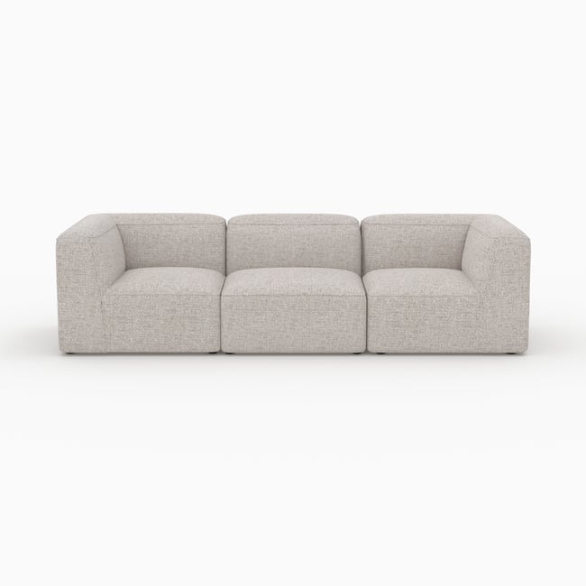 Canapé modulable en tissu 3 places - HESTIA Couleur beige <span itemprop=