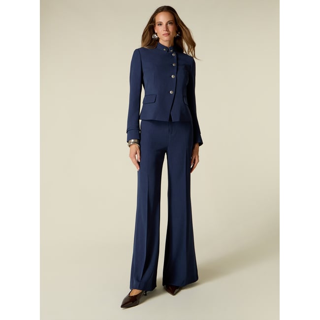 Veste avec boutons héraldiques bleu <span itemprop=