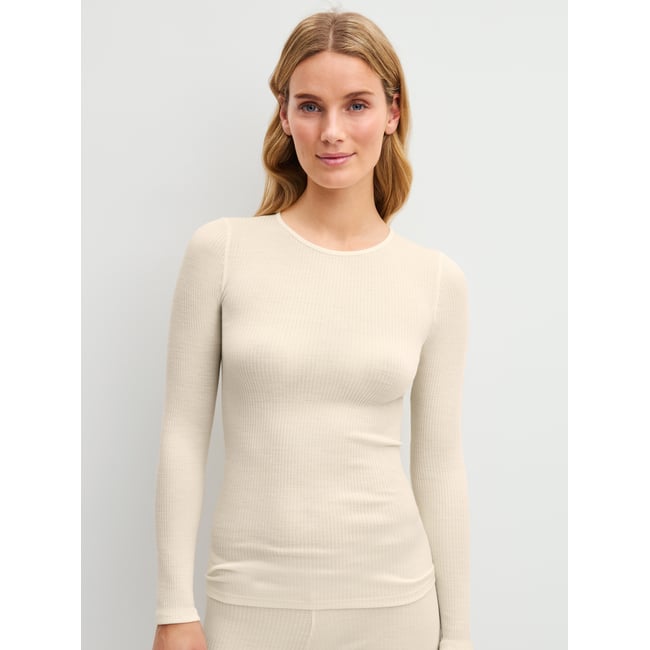 manches longues Laine SILKY WOOL SOFT crème de charme <span itemprop=