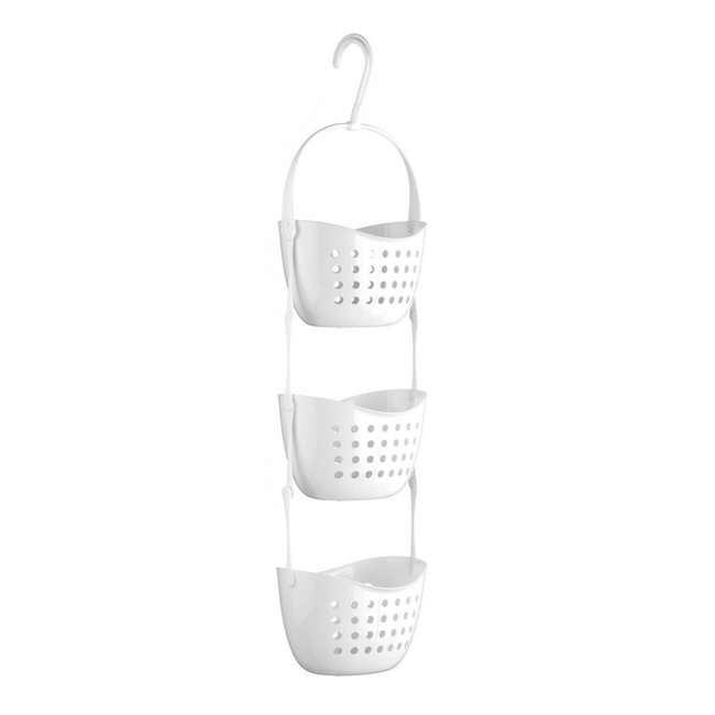 Hanging 3-Tier Shower Caddy, white, SO'HOME