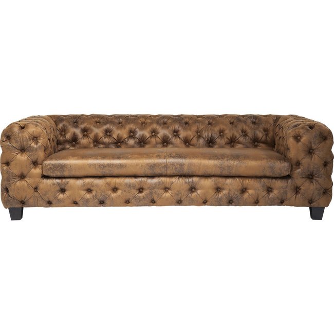 Canapé Desire 3 Places Vintage Couleur marron <span itemprop=