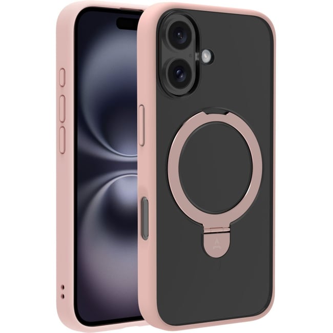 Coque iPhone 17 magnétique stand Rose - ADEQWAT