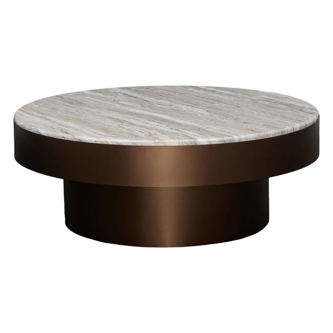 Table basse ronde en acier GRAPHITE - ATMOSPHERA