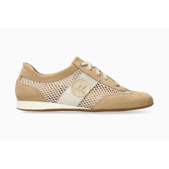 Baskets en cuir textile BLUE beige sand 5146 <span itemprop=