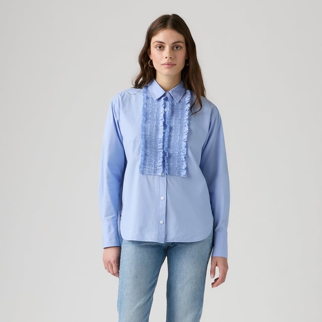 Chemise Harlie Boyfriend Plis Tuxedo bleu - serenity blue <span itemprop=