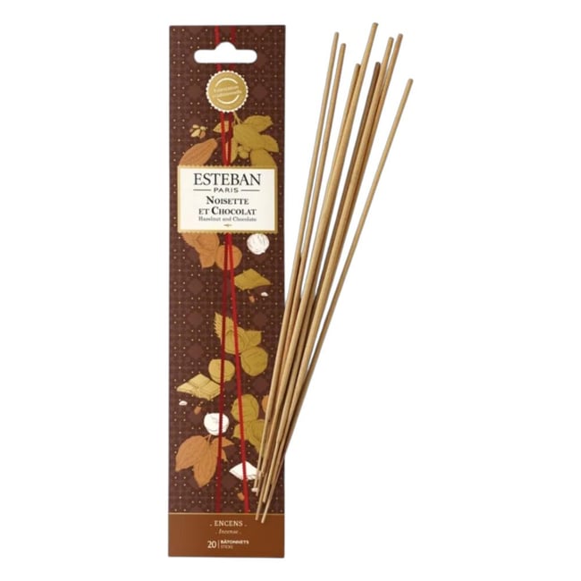 Parfum d'intérieur - Encens 20 bâtonnets Noisette et chocolat Couleur marron <span itemprop=
