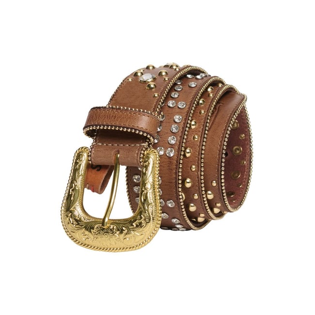 Ceinture Rhinestone Coupe Classique fauve <span itemprop=
