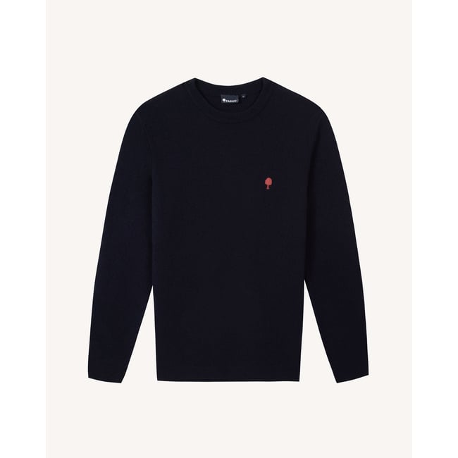 Pull laine MARLY bleu marine <span itemprop=