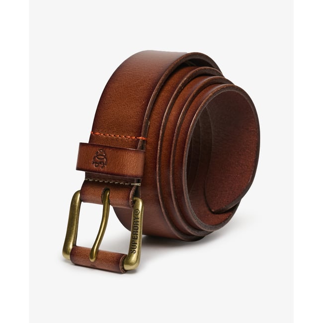 Ceinture Classique en Cuir Véritable fauve <span itemprop=