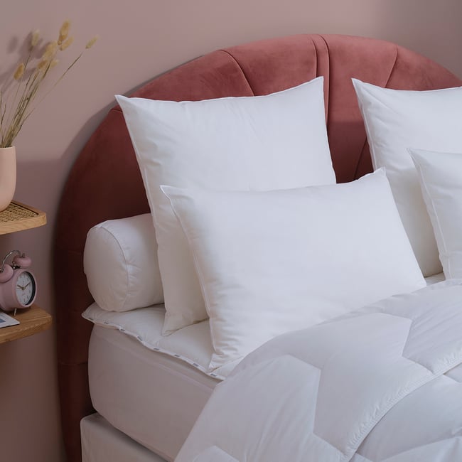 Oreiller Fleur de lin Medium Couleur blanc <span itemprop=