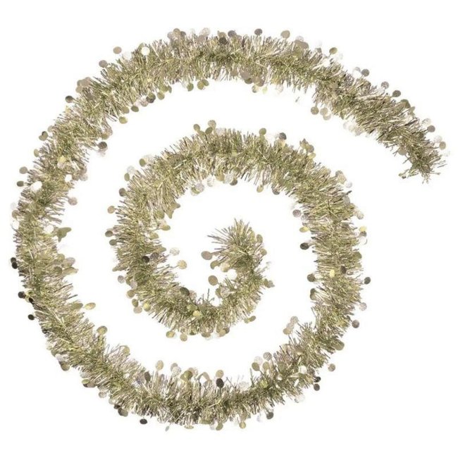 Guirlande de Noel 4 plis Pastilles Couleur or <span itemprop=