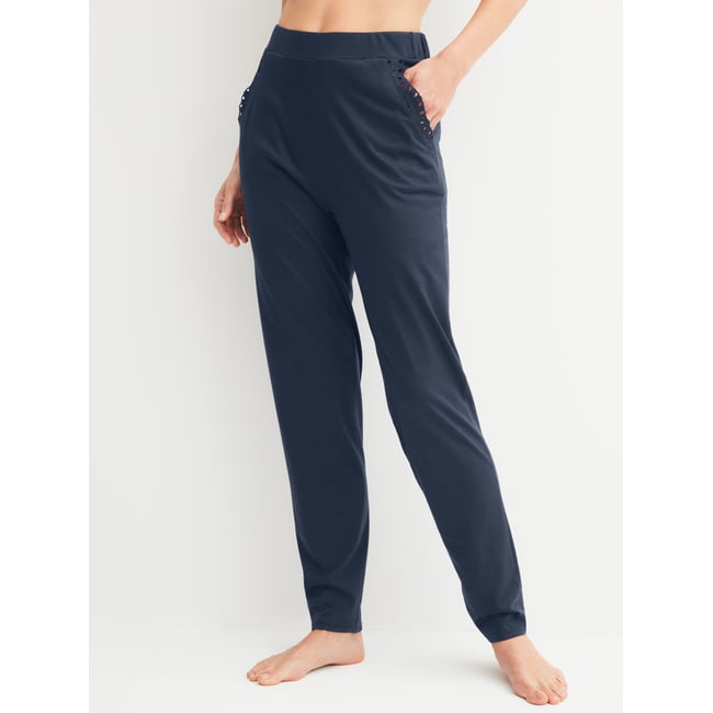 Pantalon de pyjama avec ourlets Coton FAVOURITES TILES peacoat blue <span itemprop=