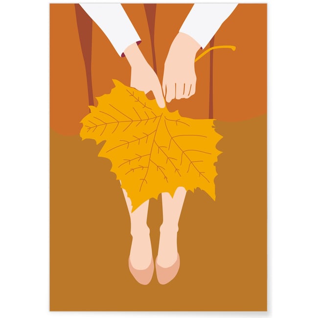 Affiche Abstract Autumn 1 Couleur blanc <span itemprop=
