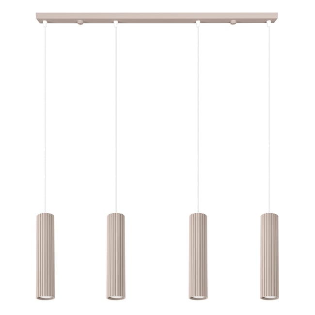 Suspension Aluminium Taupe GU10 4 Karbon Couleur taupe <span itemprop=