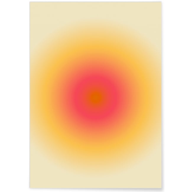 Affiche Aura jaune Couleur blanc <span itemprop=