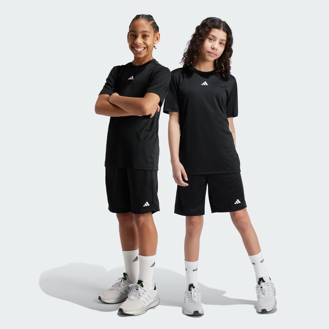Short À Logo Coupe Standard Train Essentials Enfants black / white <span itemprop=
