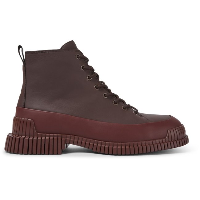 Bottines cuir Pix bordeaux <span itemprop=