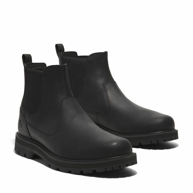 Britton Road Mid Chelsea Boots in Leather, black, TIMBERLAND