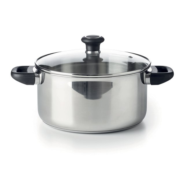 Faitout et couvercle Polo 1,5 l en inox argent <span itemprop=