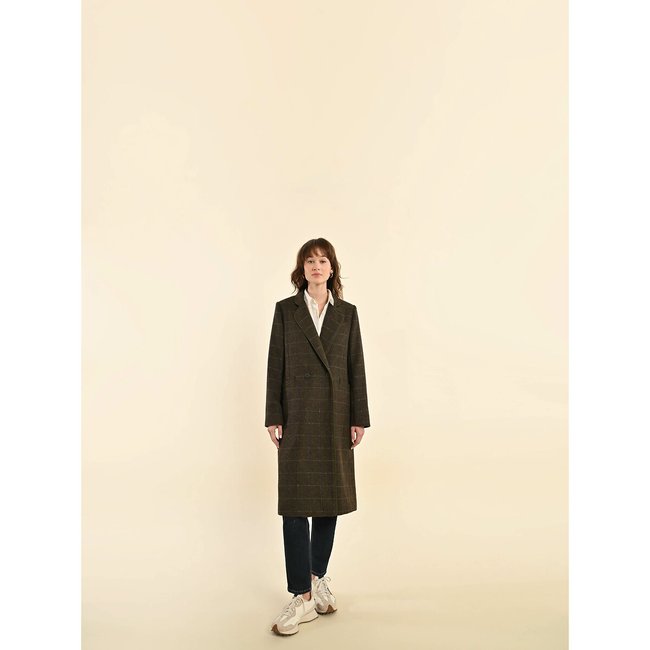 Khaki pea coat top