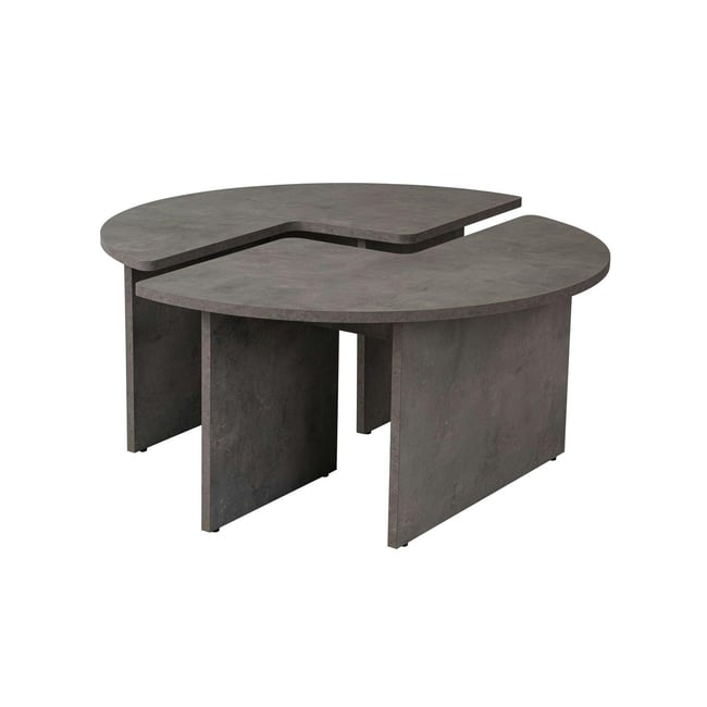 Table basse ronde - design puzzle MARFA - PIER IMPORT