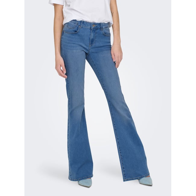 Jean Flared medium blue denim <span itemprop=
