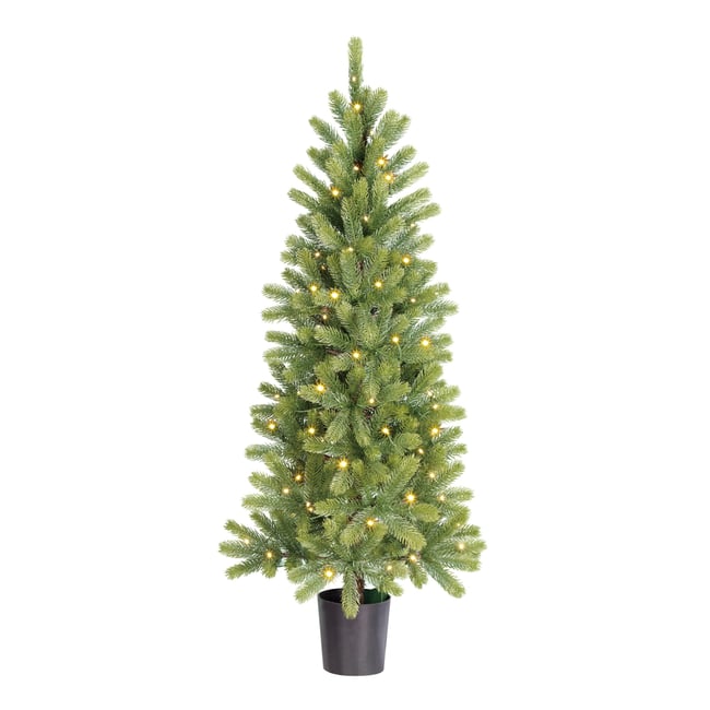 Sapin de Noël artificiel avec LED H120 cm NAGOYA Couleur blanc chaud <span itemprop=